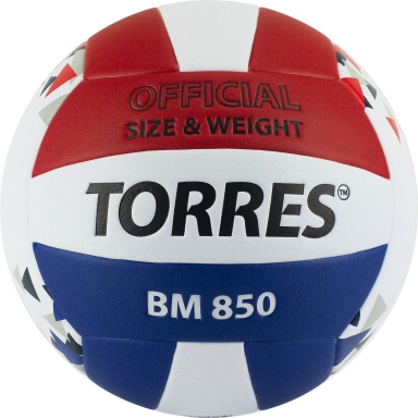 Волейбольный мяч Torres BM850 р.5 V32025 белый-синий-красный
