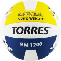 Мяч волейбольный TORRES BM1200 V42035 р.5 белый-синий-желтый