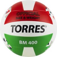 Волейбольный мяч Torres BM400 р.5 V32015 белый-красный-зеленый