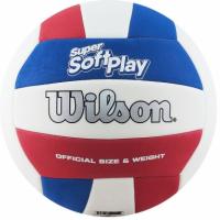Мяч волейбольный WTH90219XB Wilson Super Soft Play р.5 белый-синий-красный
