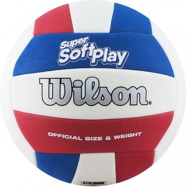 Мяч волейбольный WTH90219XB Wilson Super Soft Play р.5 белый-синий-красный