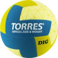 Мяч для волейбола Torres DIG V22145 р.5 горчично-бирюзово-бежевый