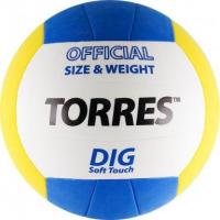 Волейбольный мяч Torres DIG белый-синий-желтый
