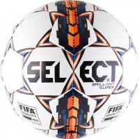 Футбольный мяч "SELECT BRILLANT SUPER FIFA" белый-оранжевый-синий