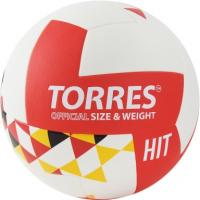 Волейбольный мяч Torres HIT V32055 р.5 белый-красный-мультиколор